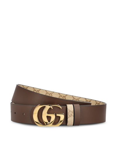 Cintura in tessuto e pelle. 874723 AAGRK9751 GUCCI 