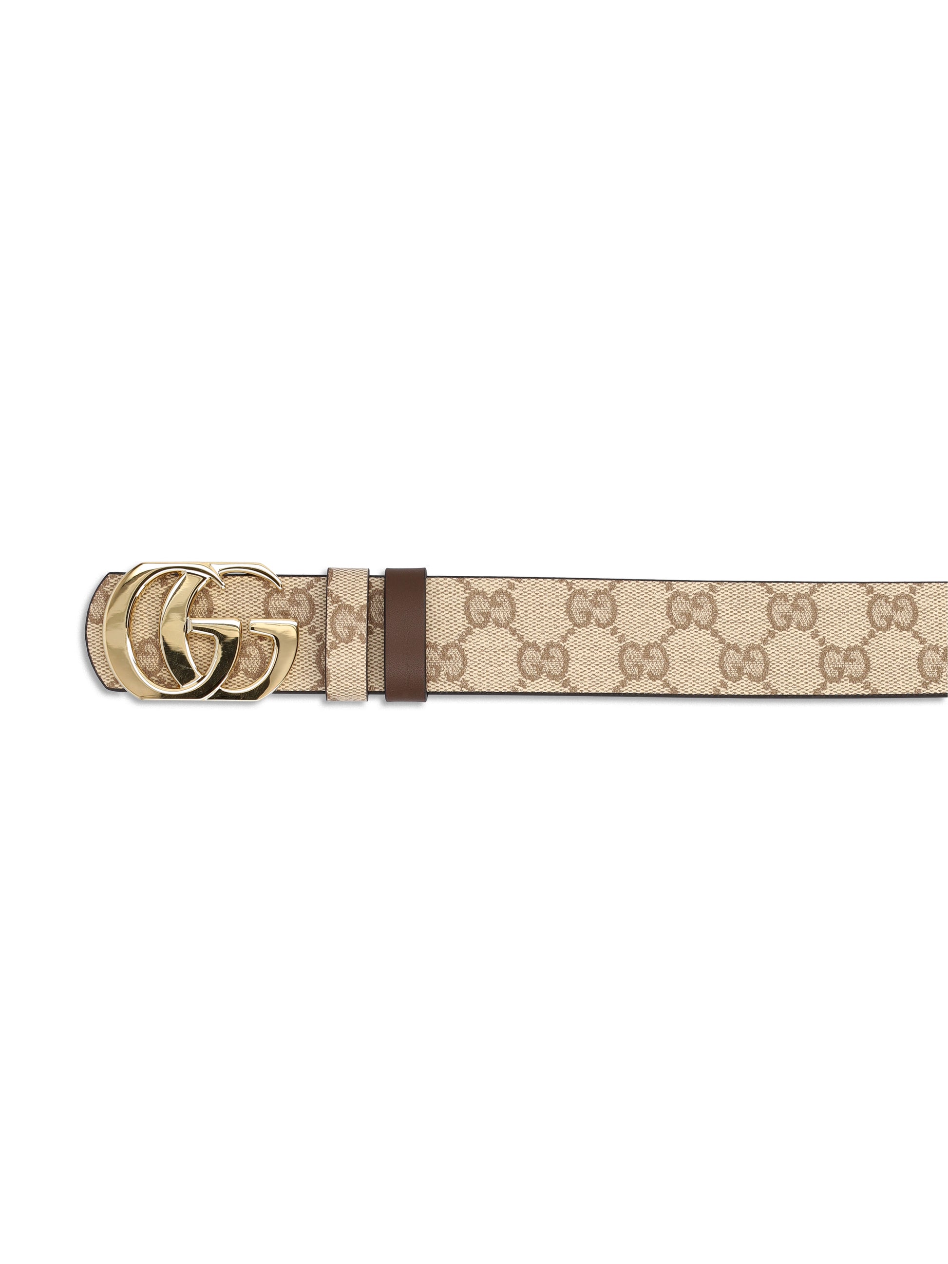 Cintura in tessuto e pelle. 874723 AAGRK9751 GUCCI 