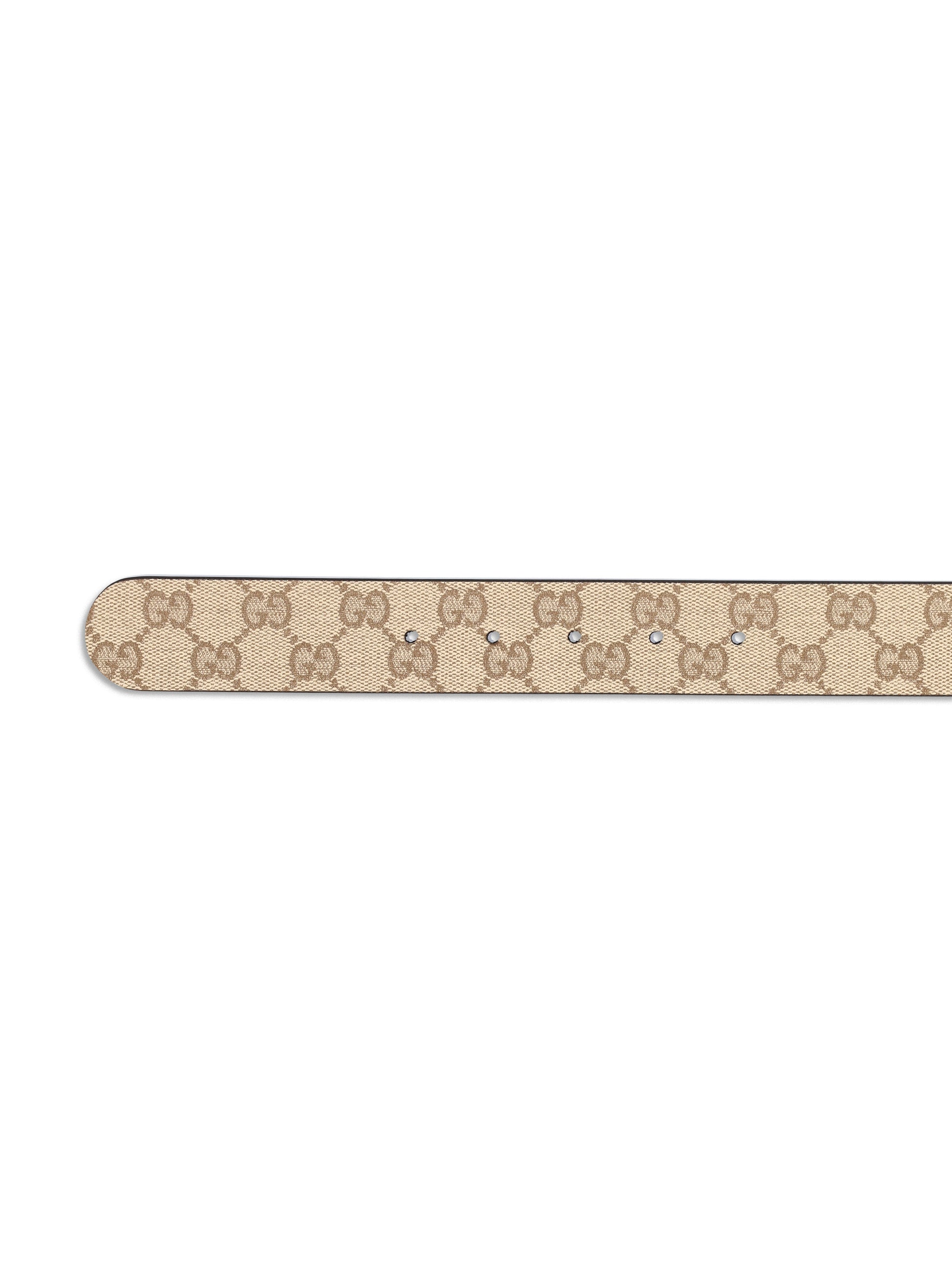 Cintura in tessuto e pelle. 874723 AAGRK9751 GUCCI 