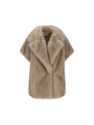 Smanicato in tessuto sintetico sostenibile con pelo lungo. GC000607D 129081985 HERNO 