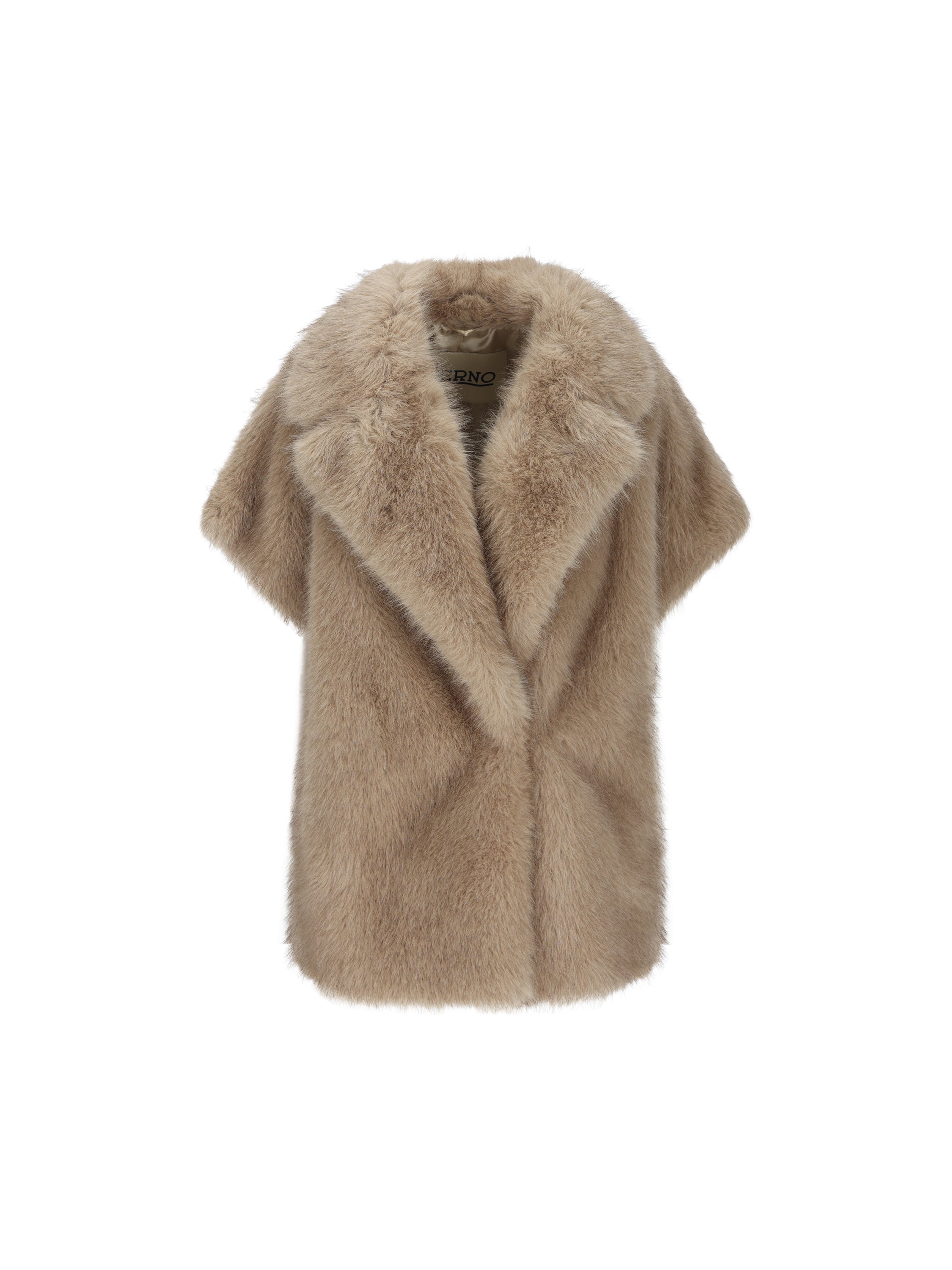 Smanicato in tessuto sintetico sostenibile con pelo lungo. GC000607D 129081985 HERNO 