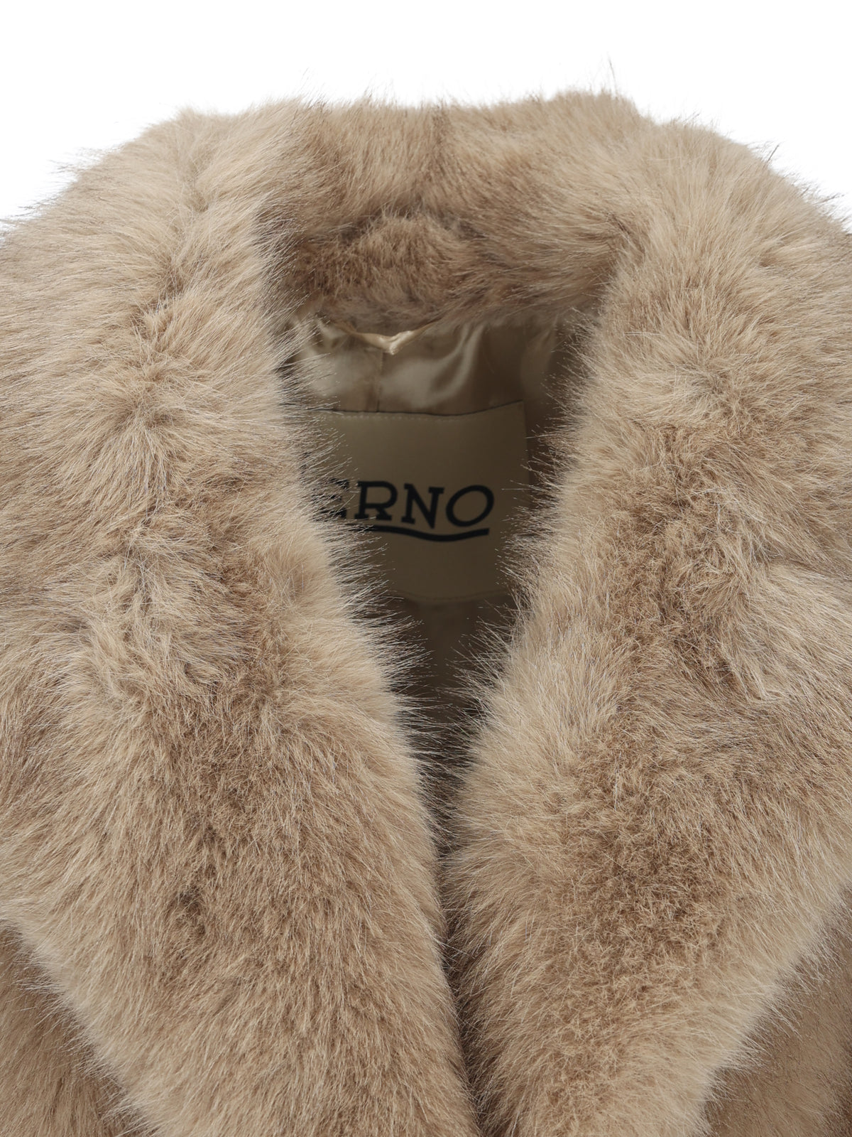 Smanicato in tessuto sintetico sostenibile con pelo lungo. GC000607D 129081985 HERNO 