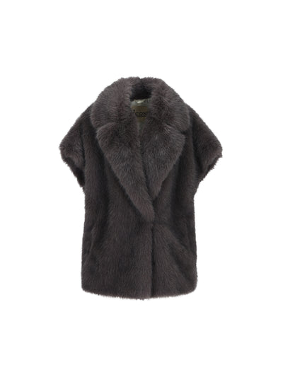 Smanicato in tessuto sintetico sostenibile con pelo lungo. GC000607D 129089487 HERNO 