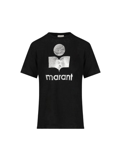 T-Shirt in cotone. 24PTS0001FB-A1N10E 01BK ISABEL MARANT ETOILE 