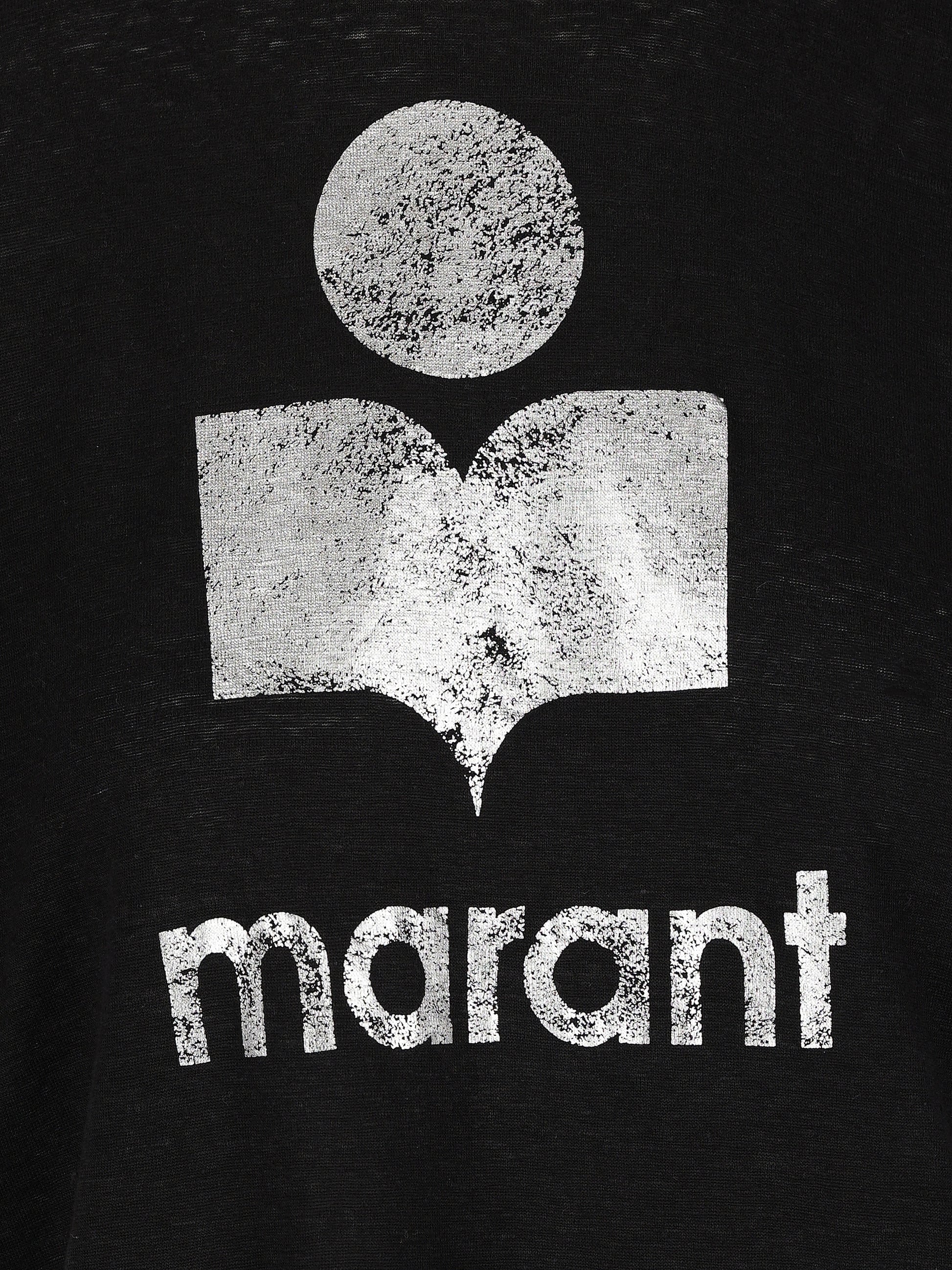 T-Shirt in cotone. 24PTS0001FB-A1N10E 01BK ISABEL MARANT ETOILE 