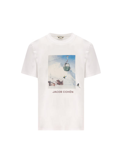 T-shirt in cotone con stampa Ski Resort 4R002004 M4530A00 JACOB COHËN 