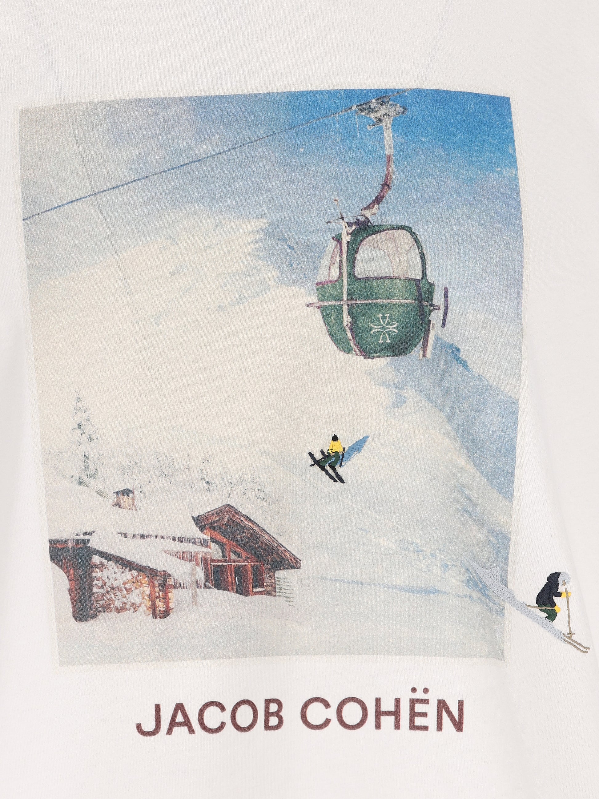T-shirt in cotone con stampa Ski Resort 4R002004 M4530A00 JACOB COHËN 