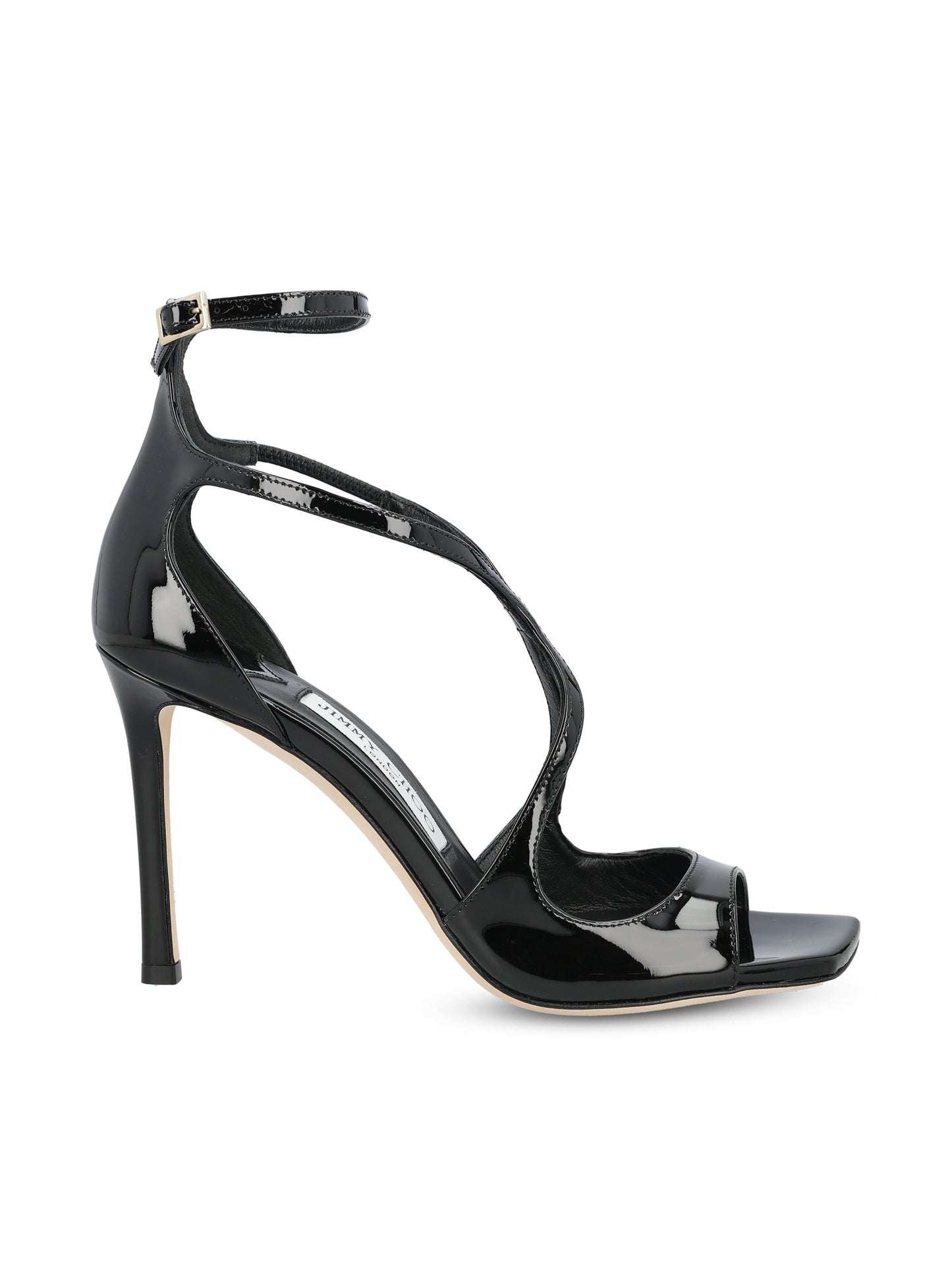Sandali in pelle verniciata. AZIA 95 PATBLACK JIMMY CHOO 