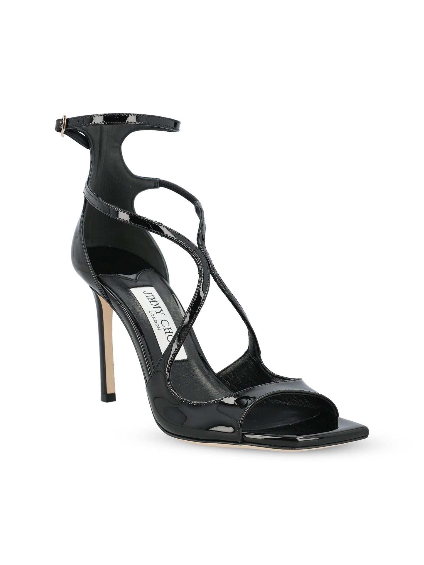 Sandali in pelle verniciata. AZIA 95 PATBLACK JIMMY CHOO 