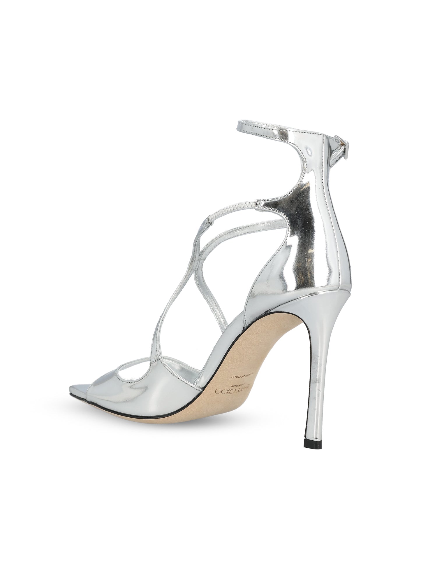 Sandali in pelle verniciata. AZIA 95 QUISILVER JIMMY CHOO 