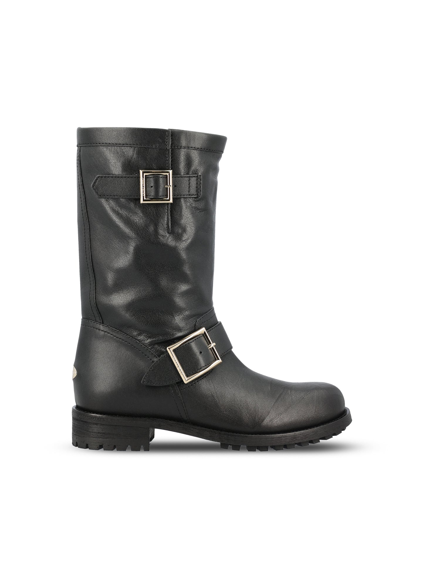 Stivali realizzati in pelle. BIKER MID BKLBLACK JIMMY CHOO 