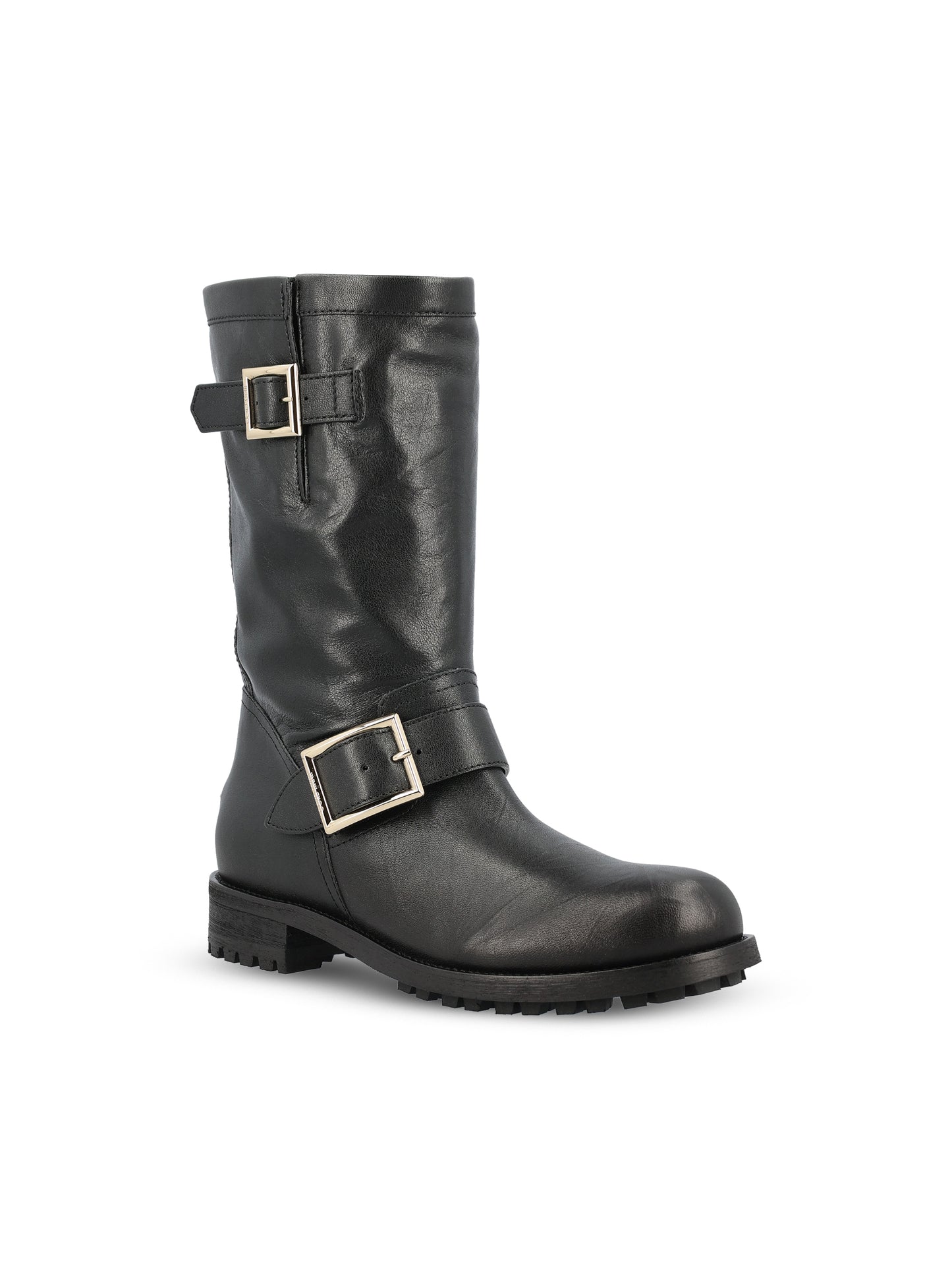 Stivali realizzati in pelle. BIKER MID BKLBLACK JIMMY CHOO 