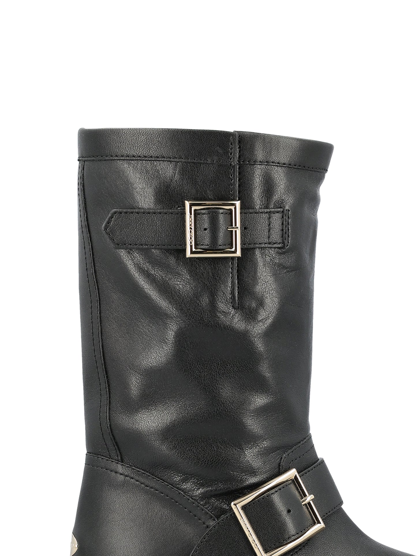 Stivali realizzati in pelle. BIKER MID BKLBLACK JIMMY CHOO 