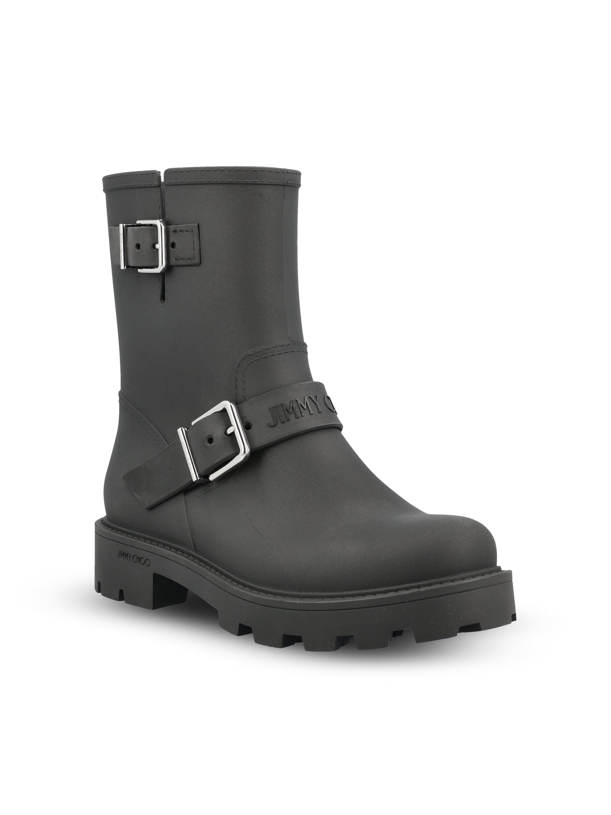 Stivaletti realizzati in gomma. BIKER RAIN TPYBLACK JIMMY CHOO 