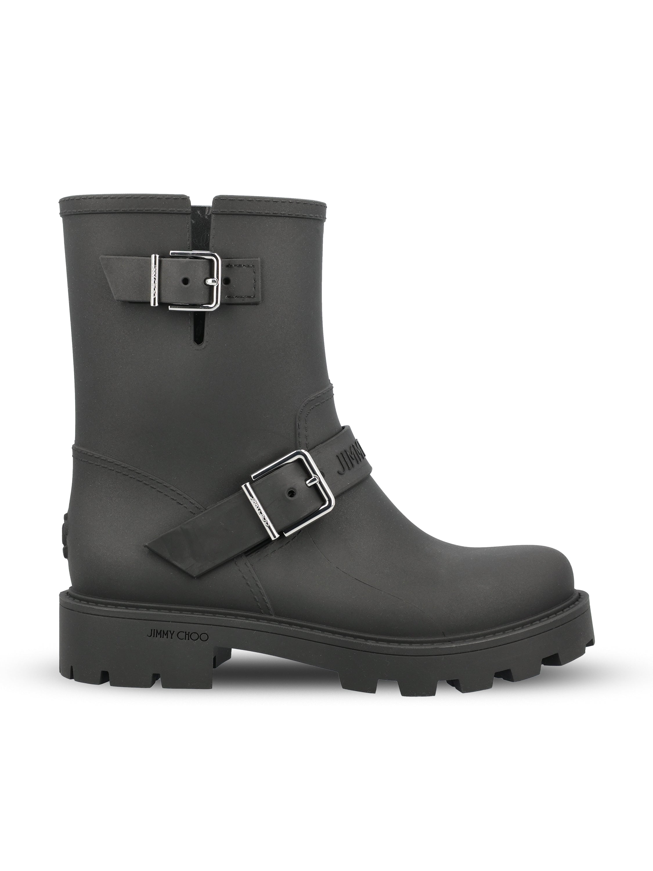 Stivaletti realizzati in gomma. BIKER RAIN TPYBLACK JIMMY CHOO 