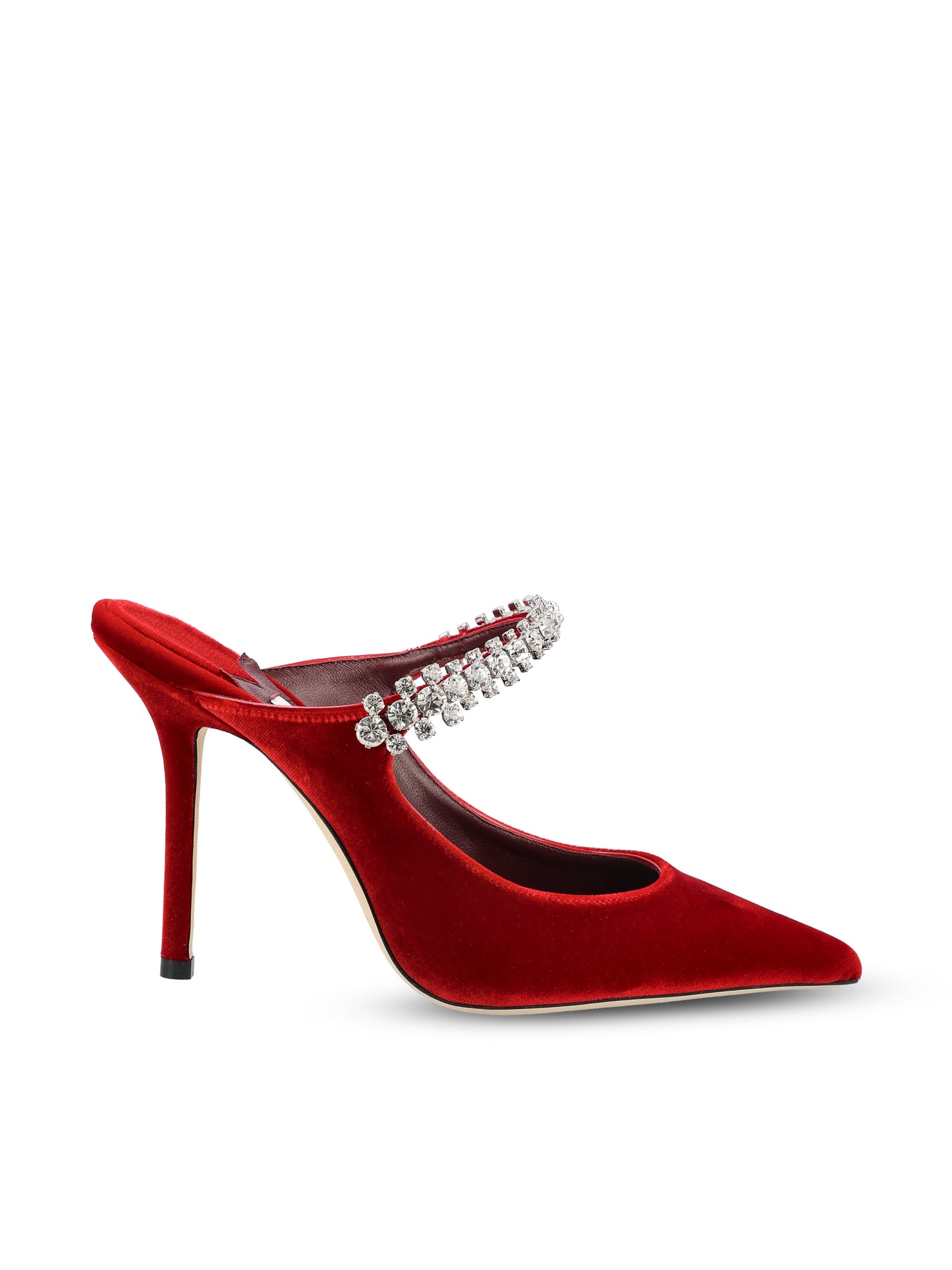 Sabot in velluto BING 100 VELRUBY RED JIMMY CHOO 