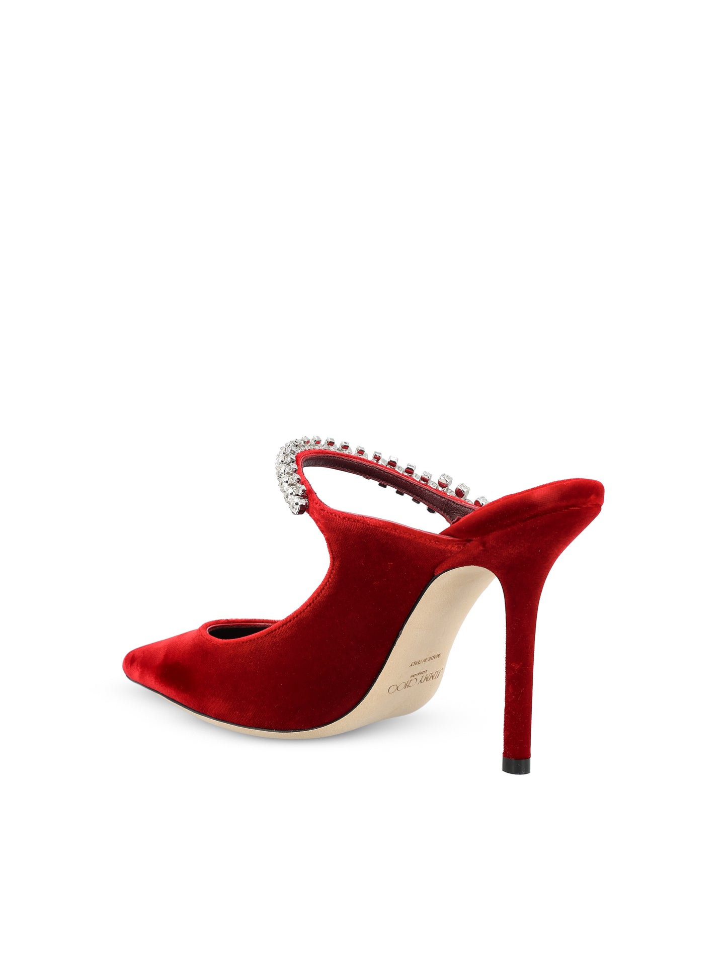 Sabot in velluto BING 100 VELRUBY RED JIMMY CHOO 
