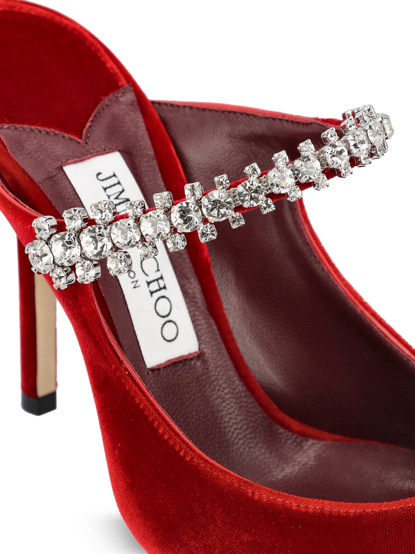 Sabot in velluto BING 100 VELRUBY RED JIMMY CHOO 