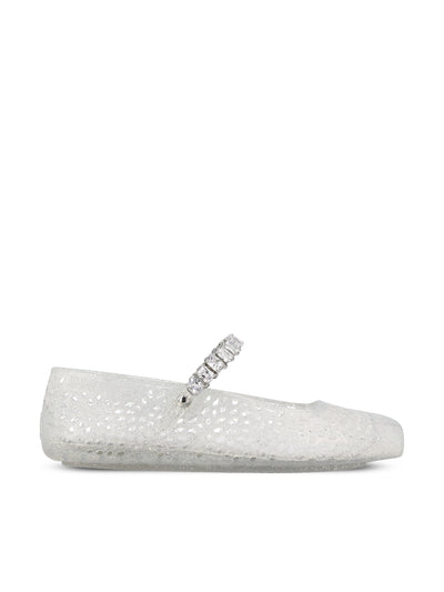 Ballerine realizzate in TPU. THE JELLY NTXCLEAR/SILVER MIX/CRYSTAL JIMMY CHOO 
