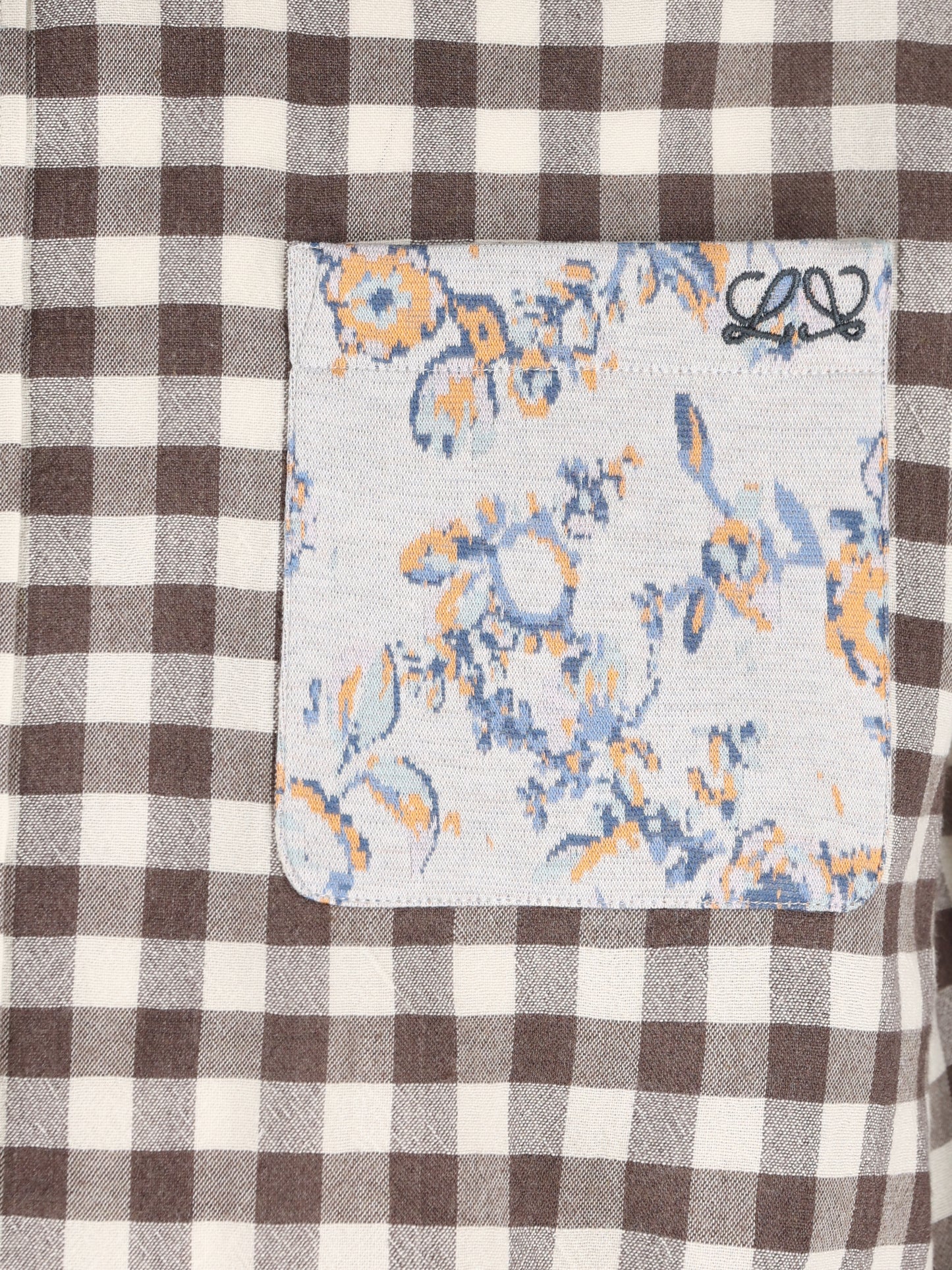 Camicia in flanella di misto lana e cotone H526Y05WJB 9990 LOEWE 
