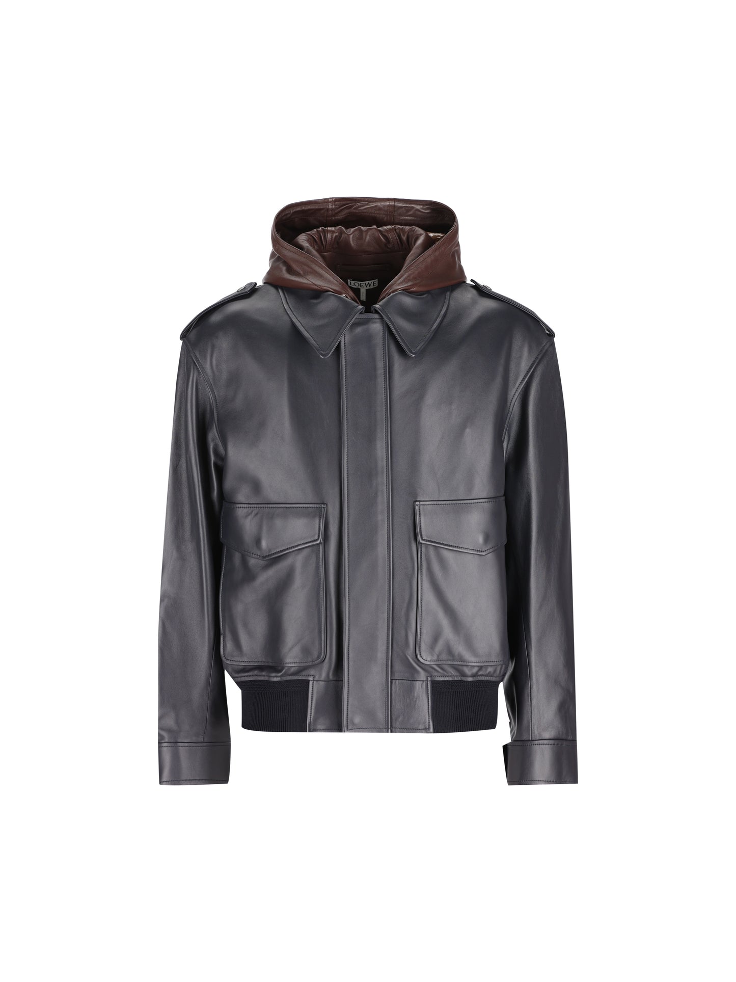 Giacca con cappuccio in nappa di agnello H526Y34LBR 5110 LOEWE 