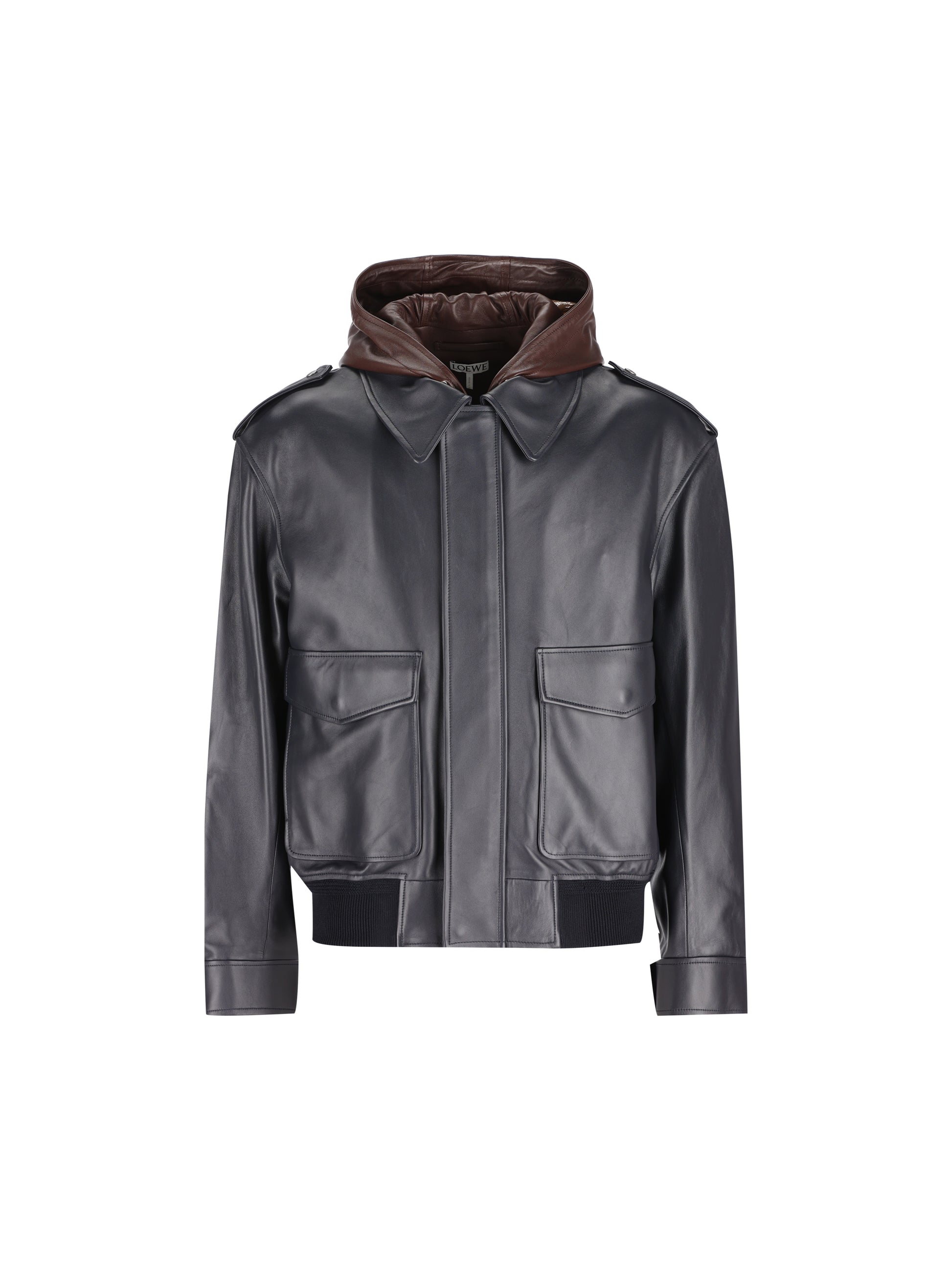 Giacca con cappuccio in nappa di agnello H526Y34LBR 5110 LOEWE 