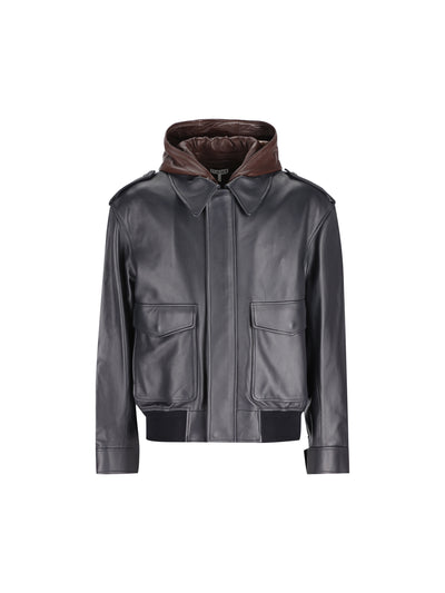Giacca con cappuccio in nappa di agnello H526Y34LBR 5110 LOEWE 