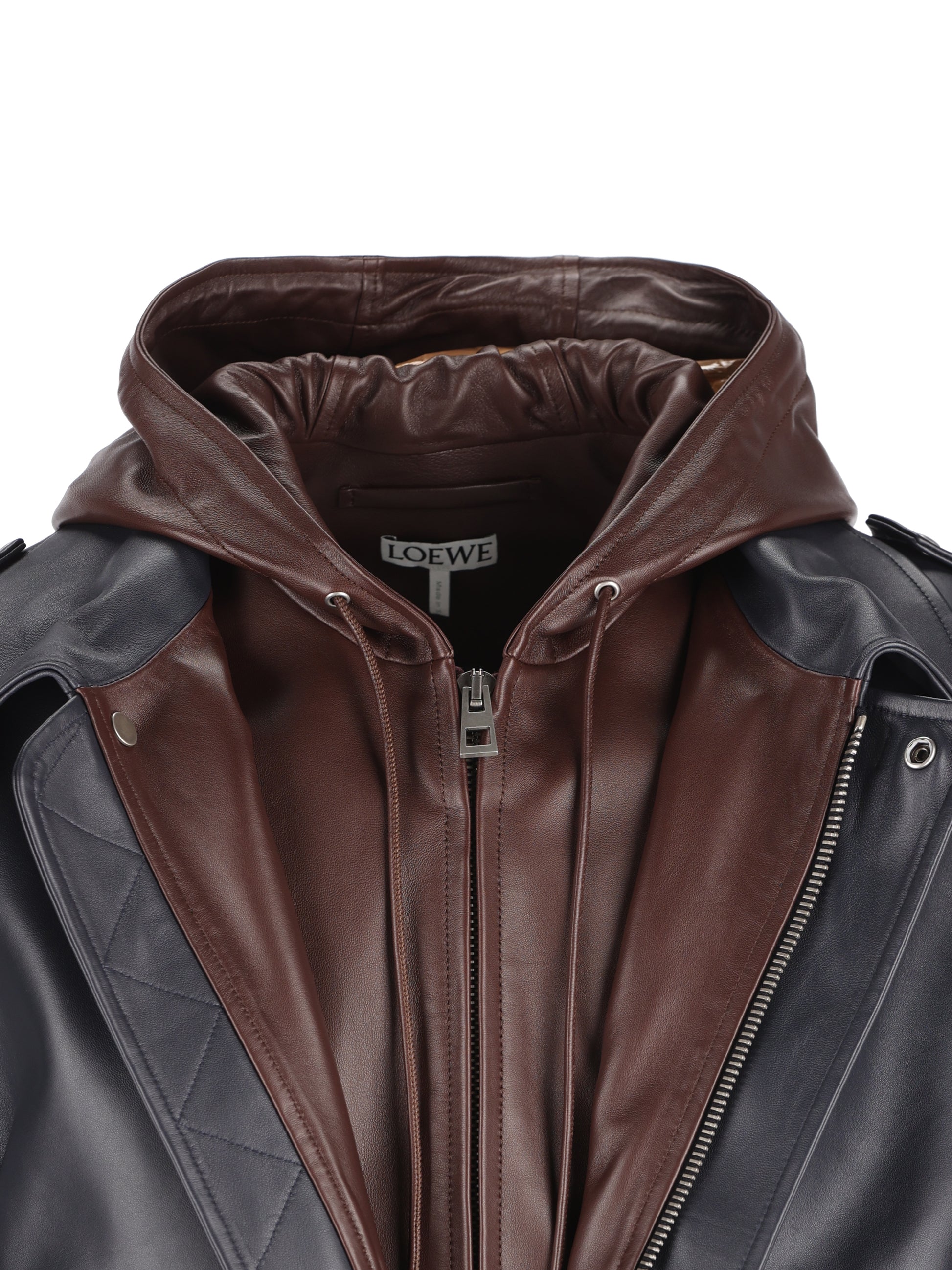 Giacca con cappuccio in nappa di agnello H526Y34LBR 5110 LOEWE 