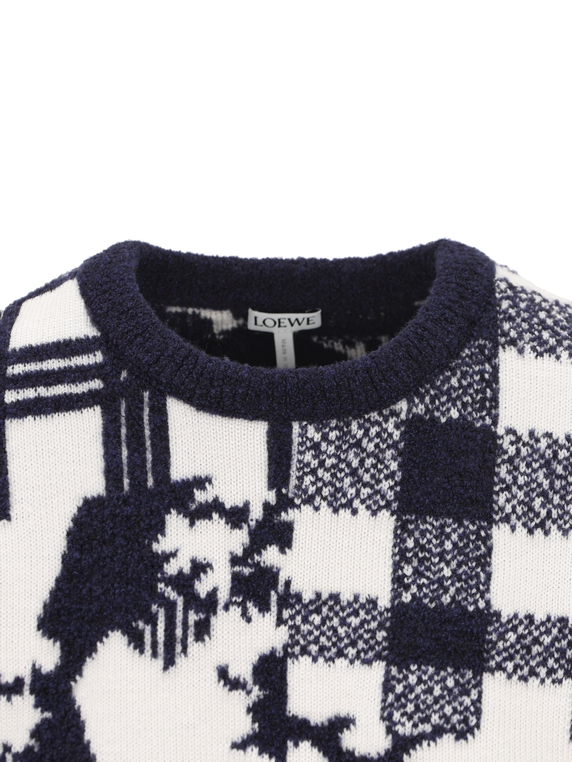 Maglione in jacquard di lana double face. S540Y14KI8 5118 LOEWE 