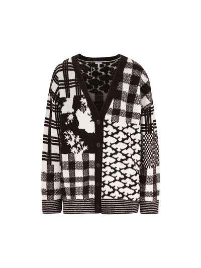 Cardigan in jacquard di lana. S540Y16KAA 2621 LOEWE 