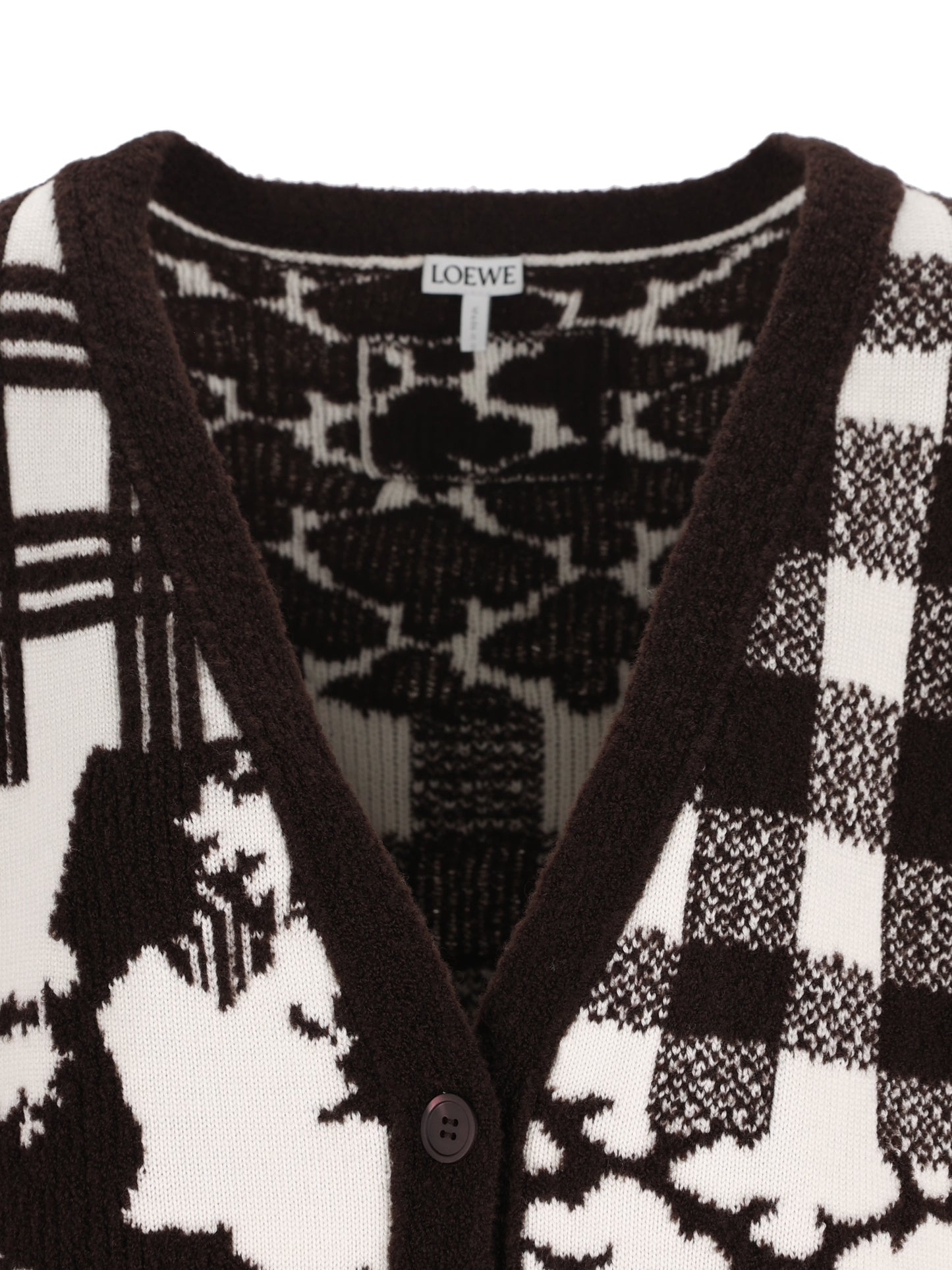 Cardigan in jacquard di lana. S540Y16KAA 2621 LOEWE 