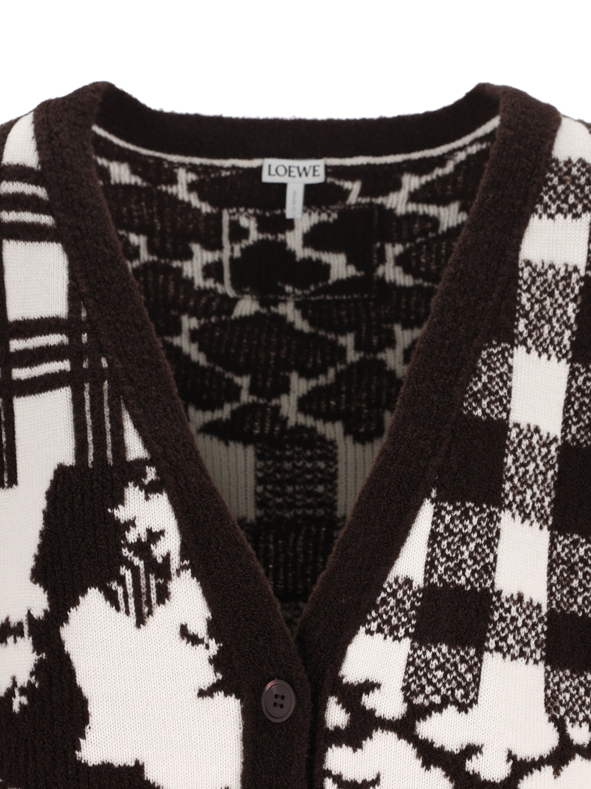 Cardigan in jacquard di lana. S540Y16KAA 2621 LOEWE 