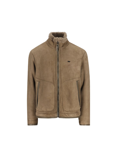 Giacca realizzata in pelle di agnello. 21MMOW401A 110869A359 MASSIMO OSTI STUDIO 
