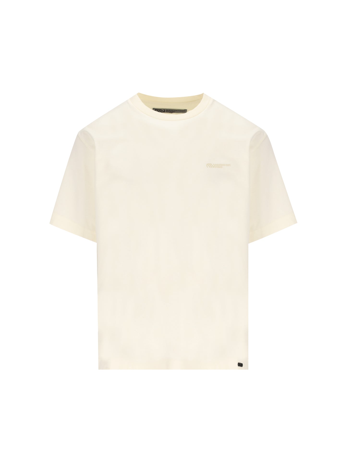 T-Shirt in cotone. 21MMTS019A 110521G110 MASSIMO OSTI STUDIO 