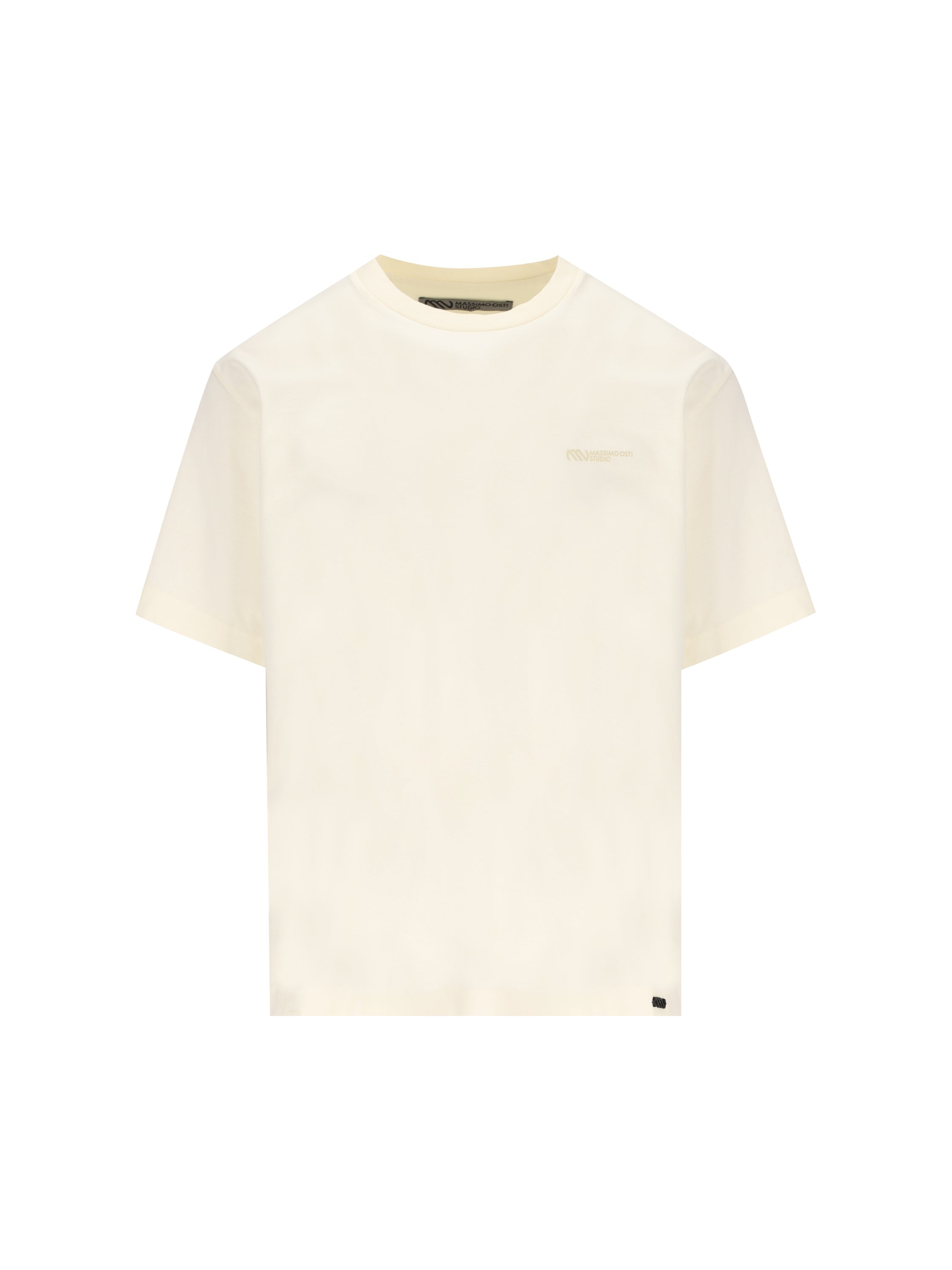T-Shirt in cotone. 21MMTS019A 110521G110 MASSIMO OSTI STUDIO 