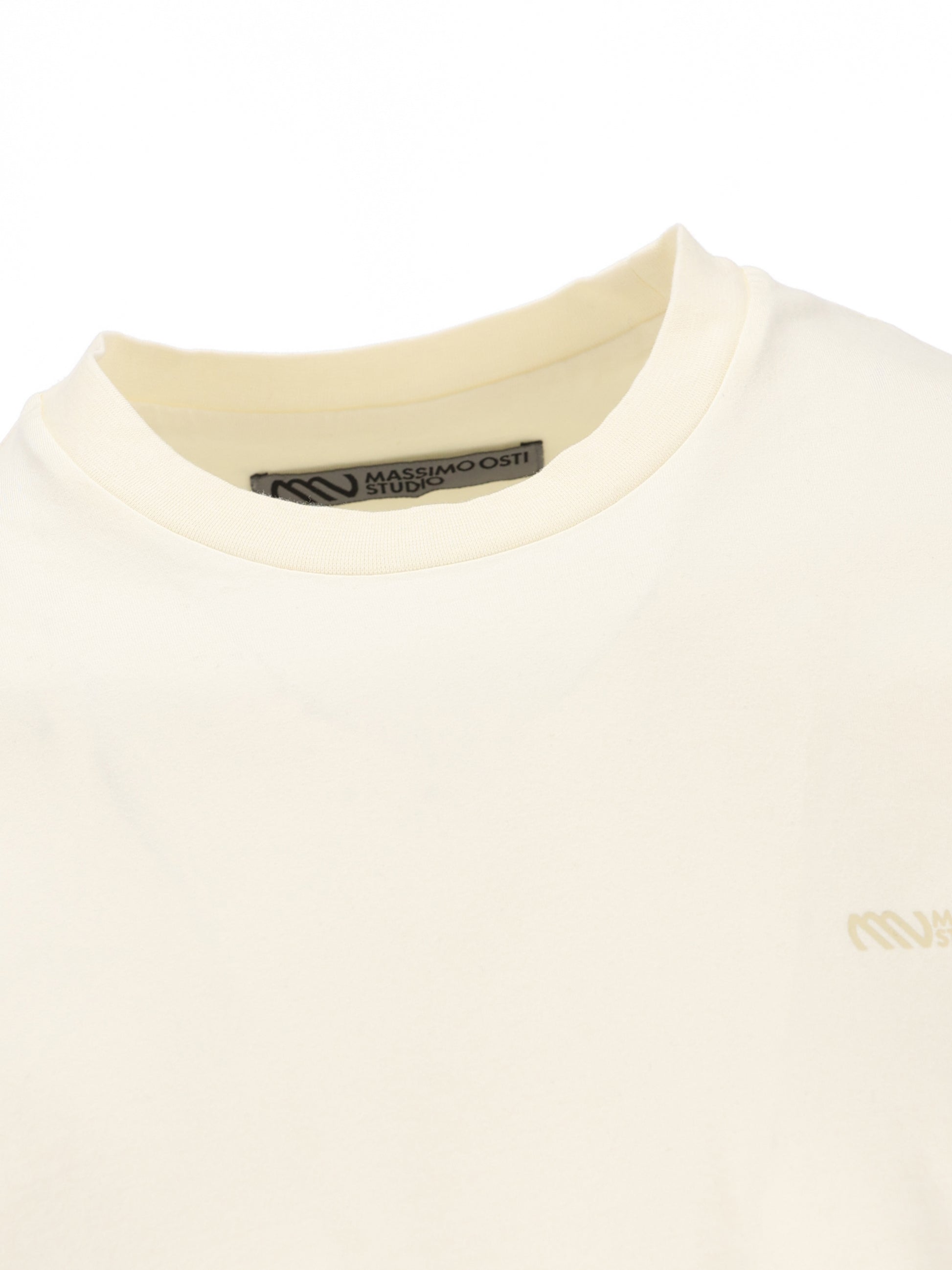 T-Shirt in cotone. 21MMTS019A 110521G110 MASSIMO OSTI STUDIO 