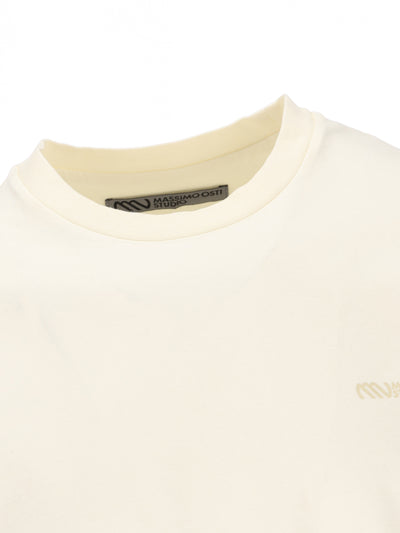T-Shirt in cotone. 21MMTS019A 110521G110 MASSIMO OSTI STUDIO 