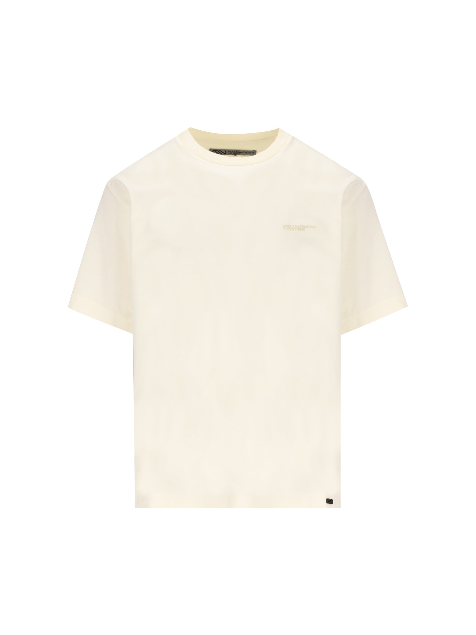 T-Shirt in cotone. 21MMTS019A 110521G110 MASSIMO OSTI STUDIO 