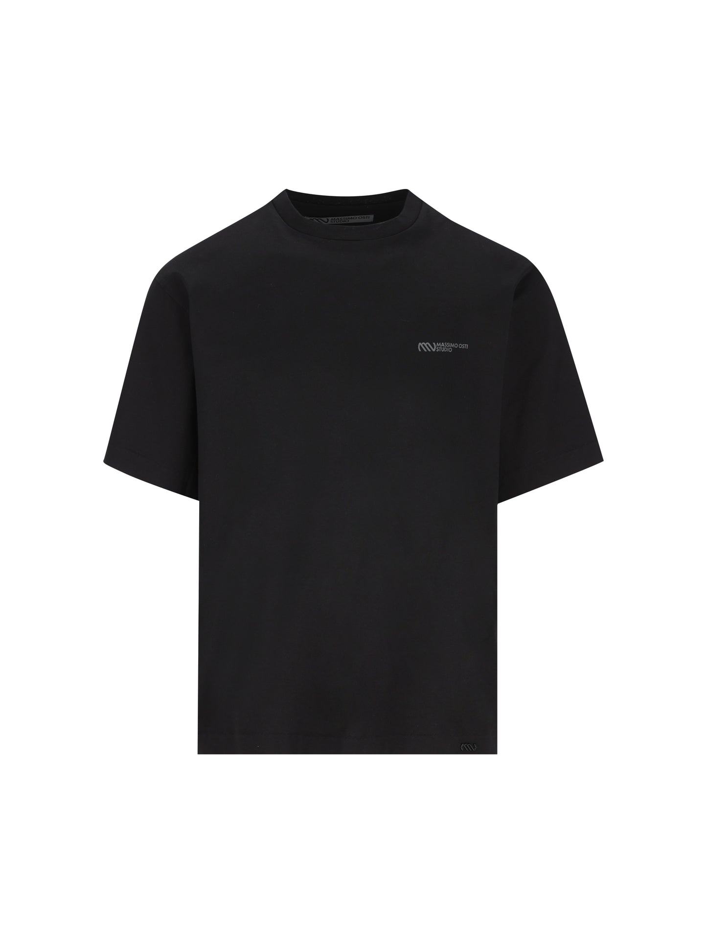 T-Shirt in cotone. 21MMTS019A 110521G999 MASSIMO OSTI STUDIO 
