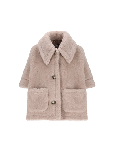 Cappa boxy in Teddy di alpaca e lana 2624736242600 002 MAX MARA 