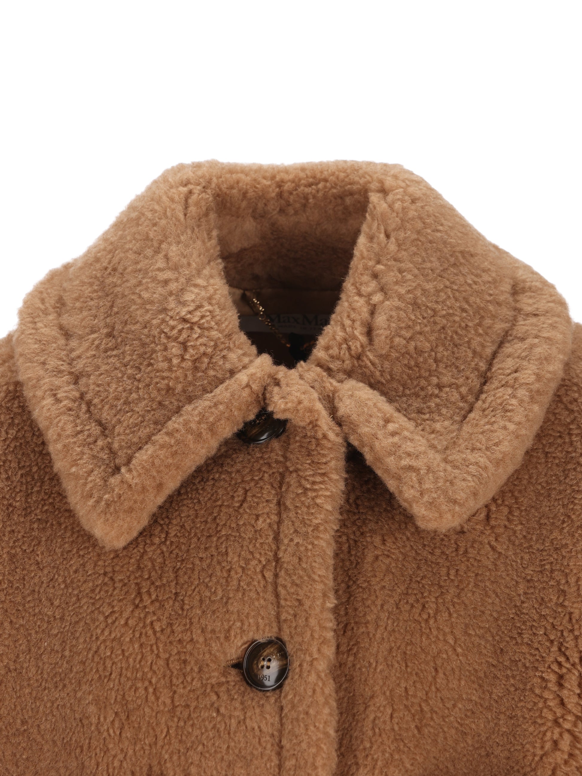 Cappa Corta Teddy in Cammello e Seta 2624736252600 001 MAX MARA 