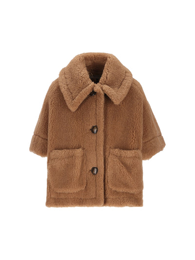 Cappa Corta Teddy in Cammello e Seta 2624736252600 001 MAX MARA 