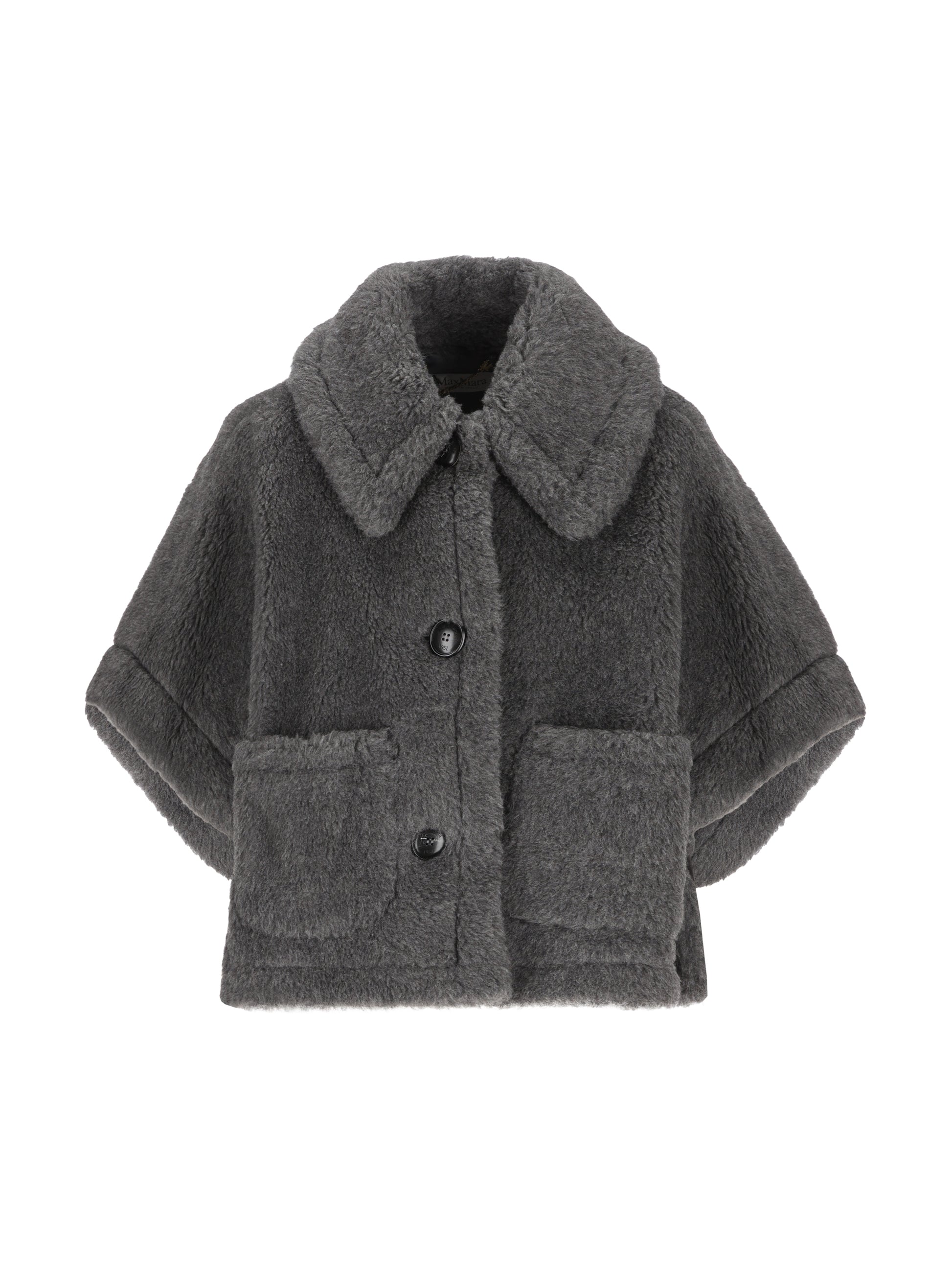 Mantella in Lana Vergine, Alpaca e Seta Grigia 2624736262600 001 MAX MARA 