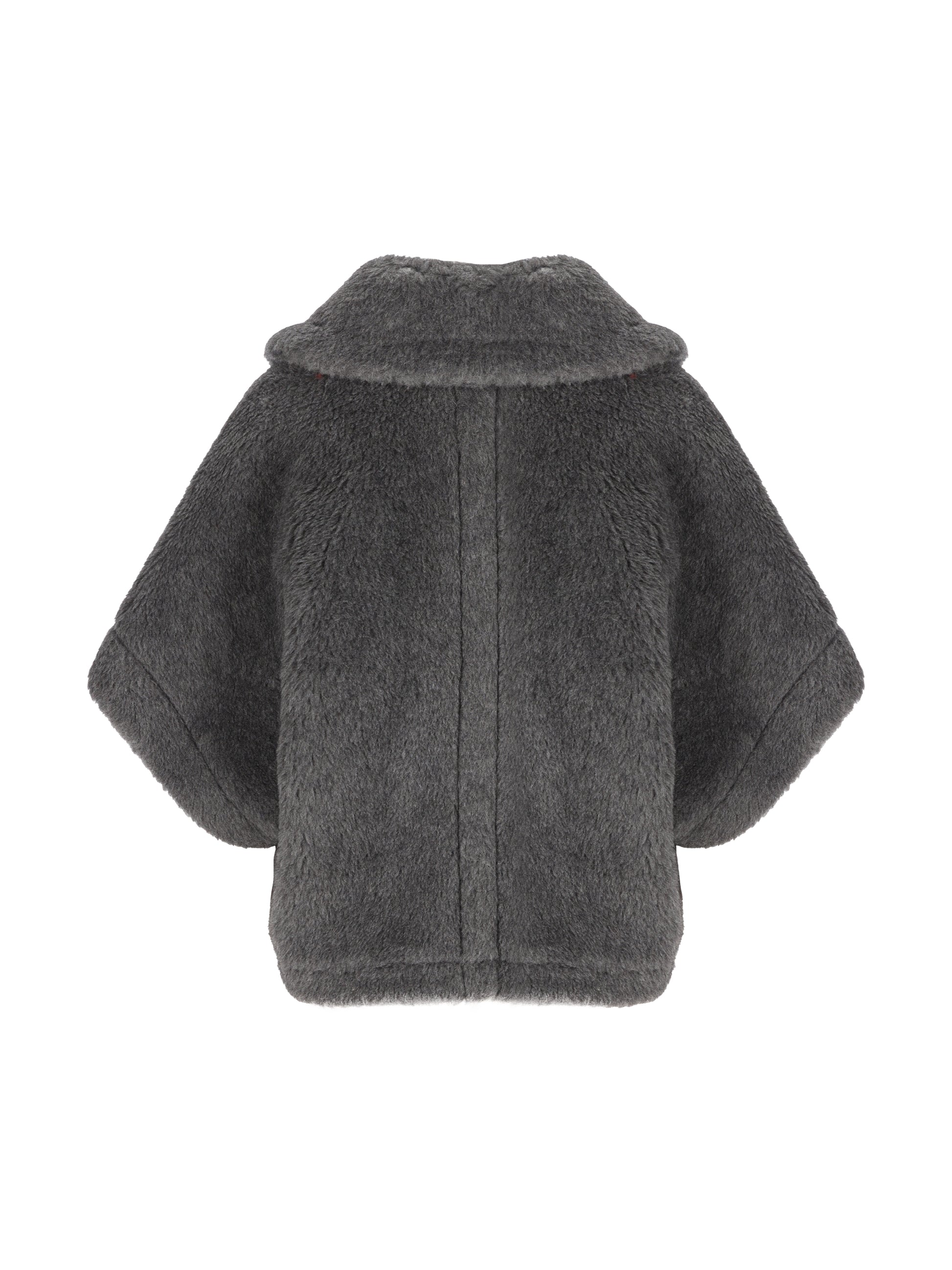 Mantella in Lana Vergine, Alpaca e Seta Grigia 2624736262600 001 MAX MARA 