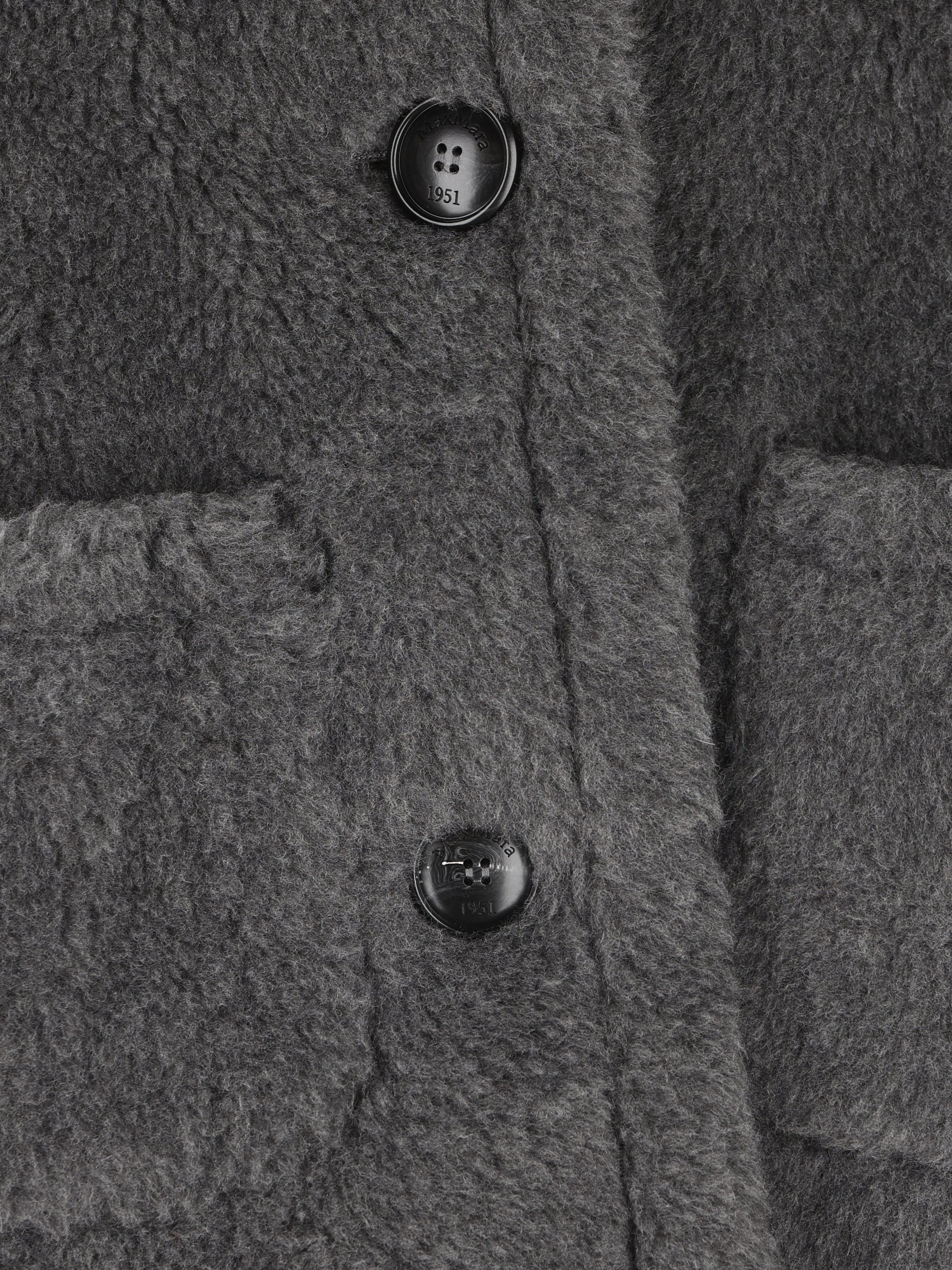 Mantella in Lana Vergine, Alpaca e Seta Grigia 2624736262600 001 MAX MARA 