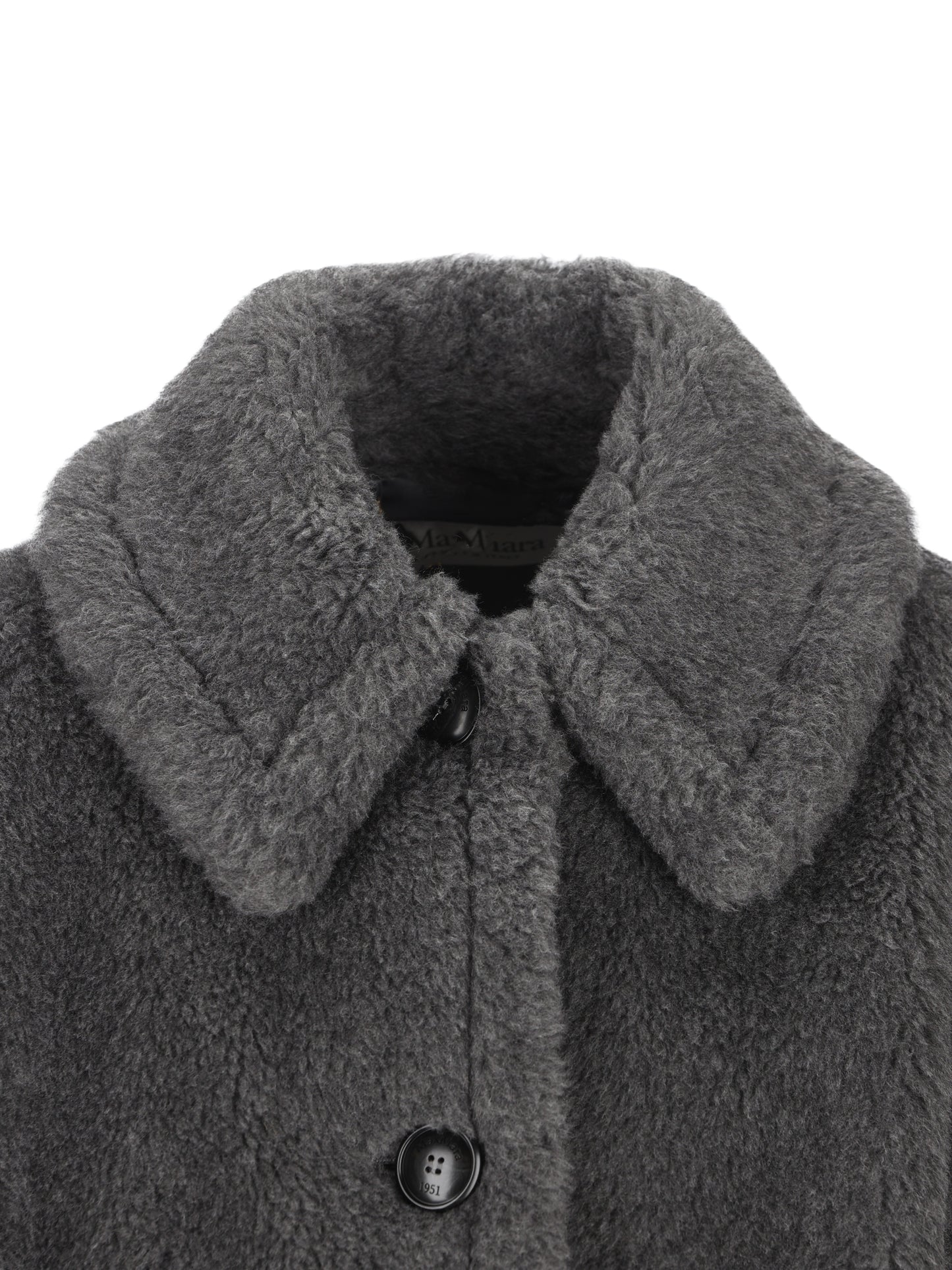 Mantella in Lana Vergine, Alpaca e Seta Grigia 2624736262600 001 MAX MARA 