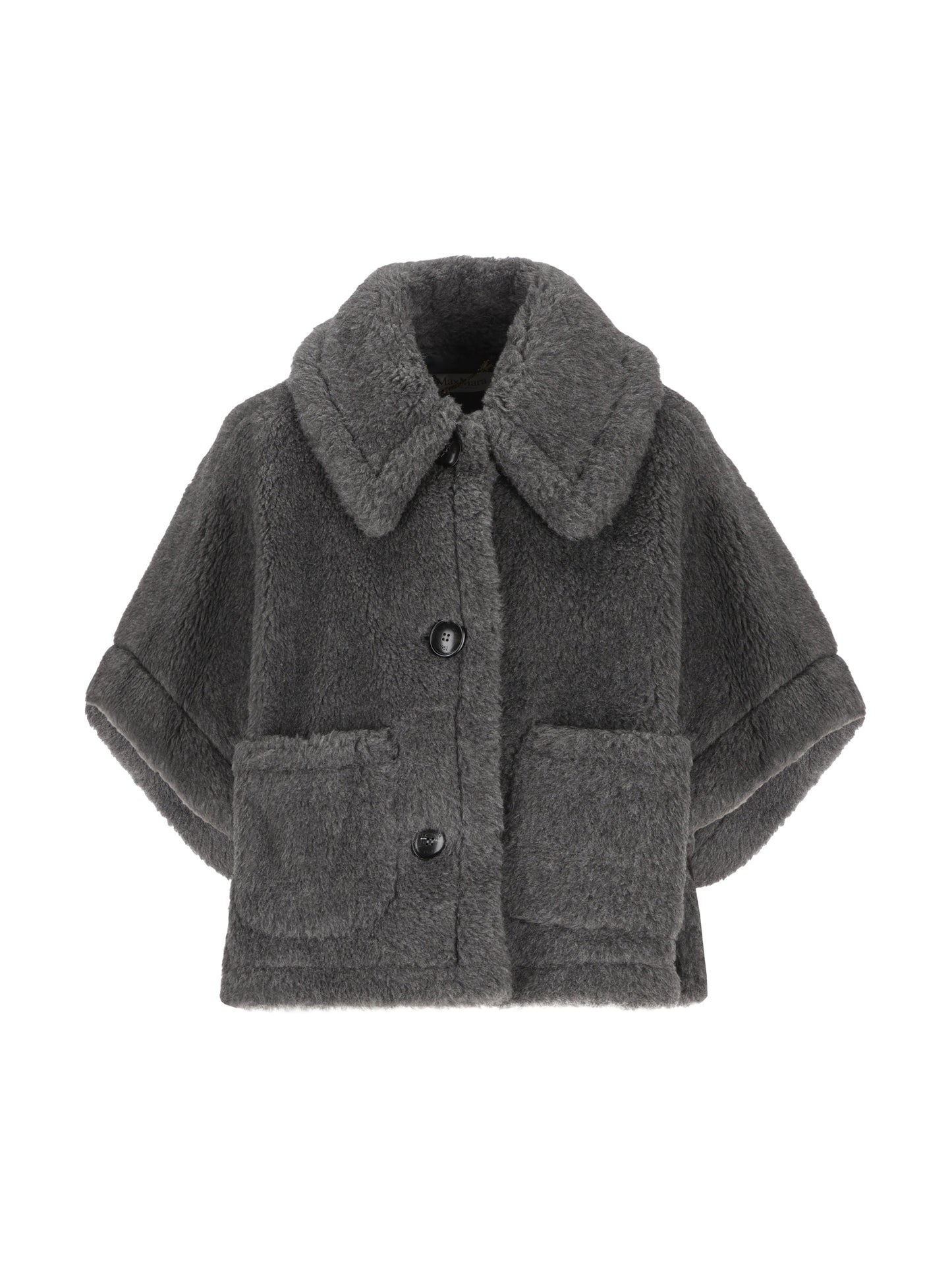 Mantella in Lana Vergine, Alpaca e Seta Grigia 2624736262600 001 MAX MARA 