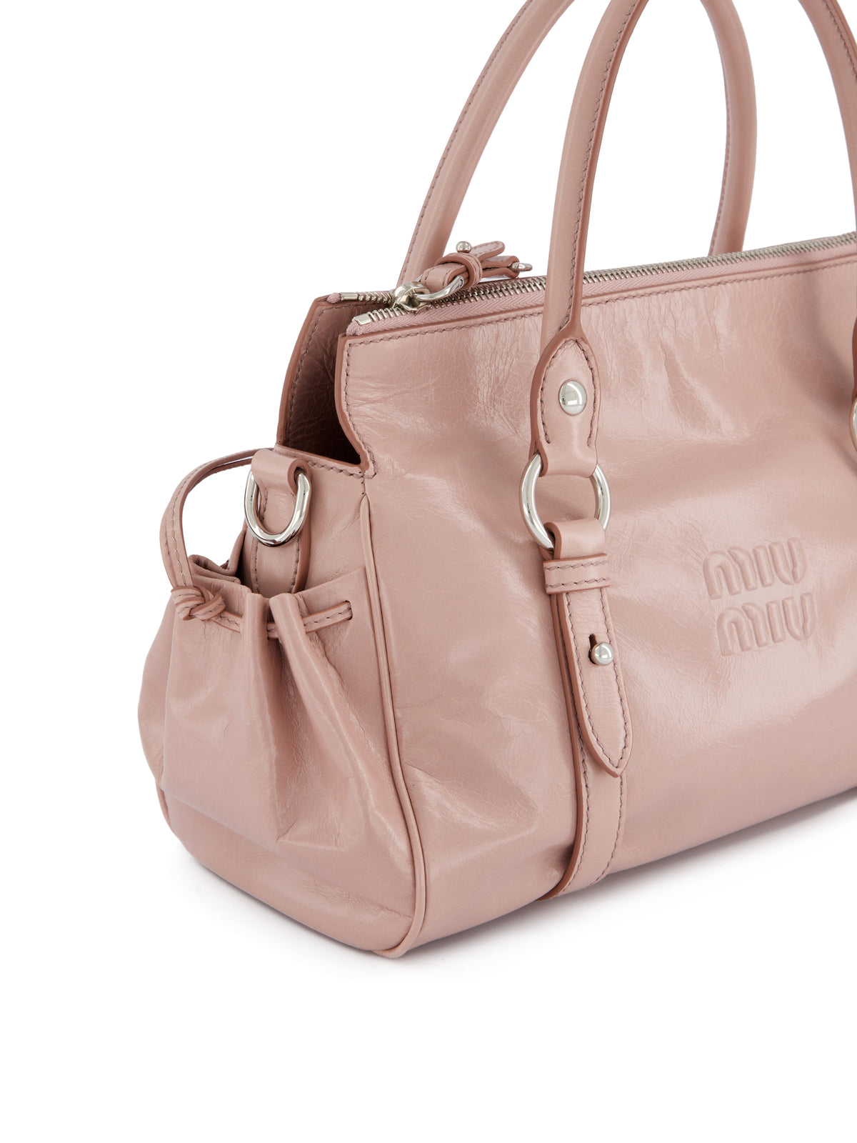 Borsa a mano in pelle lucida 5BA333 2A44F010F MIU MIU 