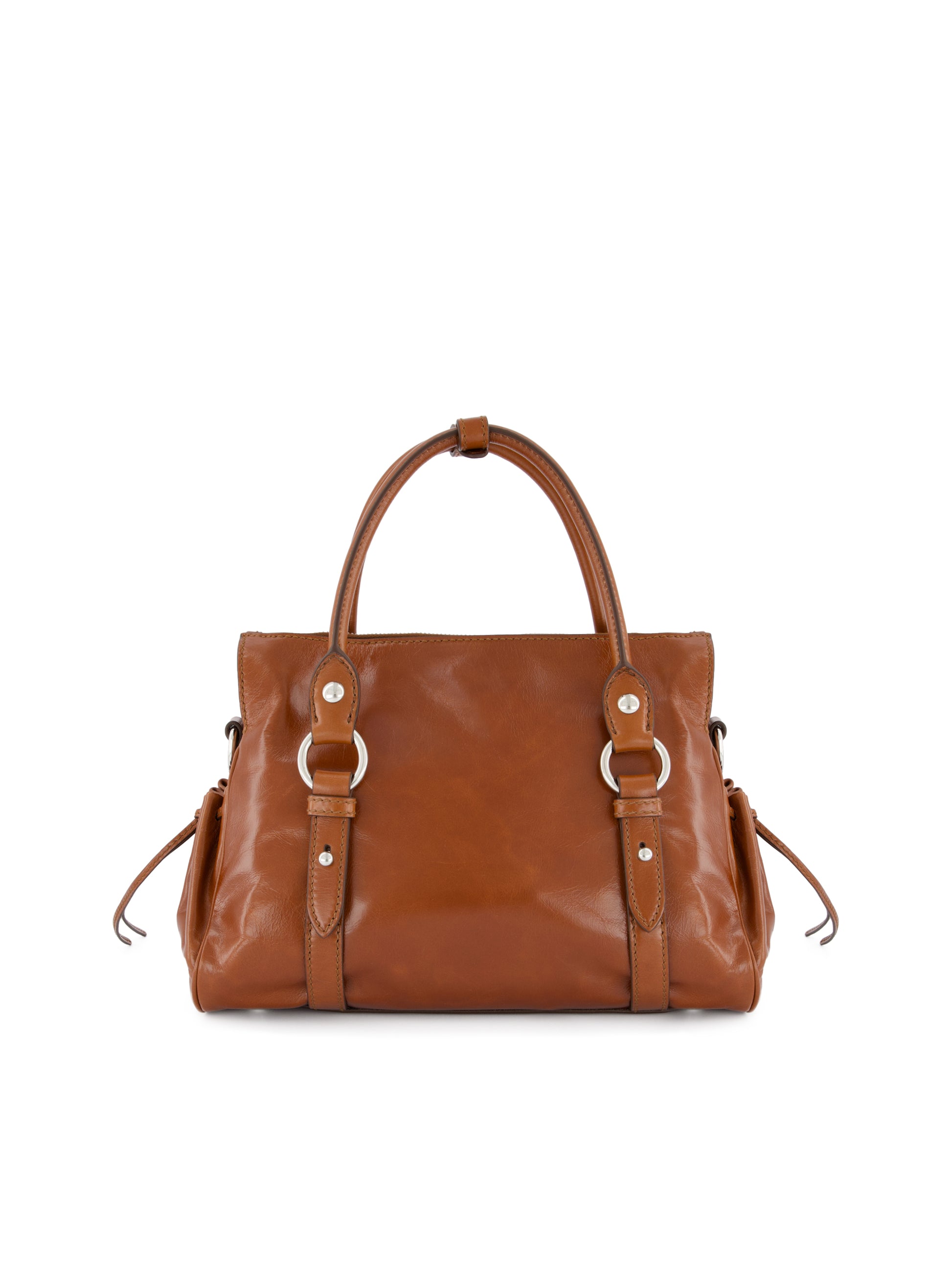 Borsa a mano in pelle lucida 5BA333 2A44F0BW5 MIU MIU 