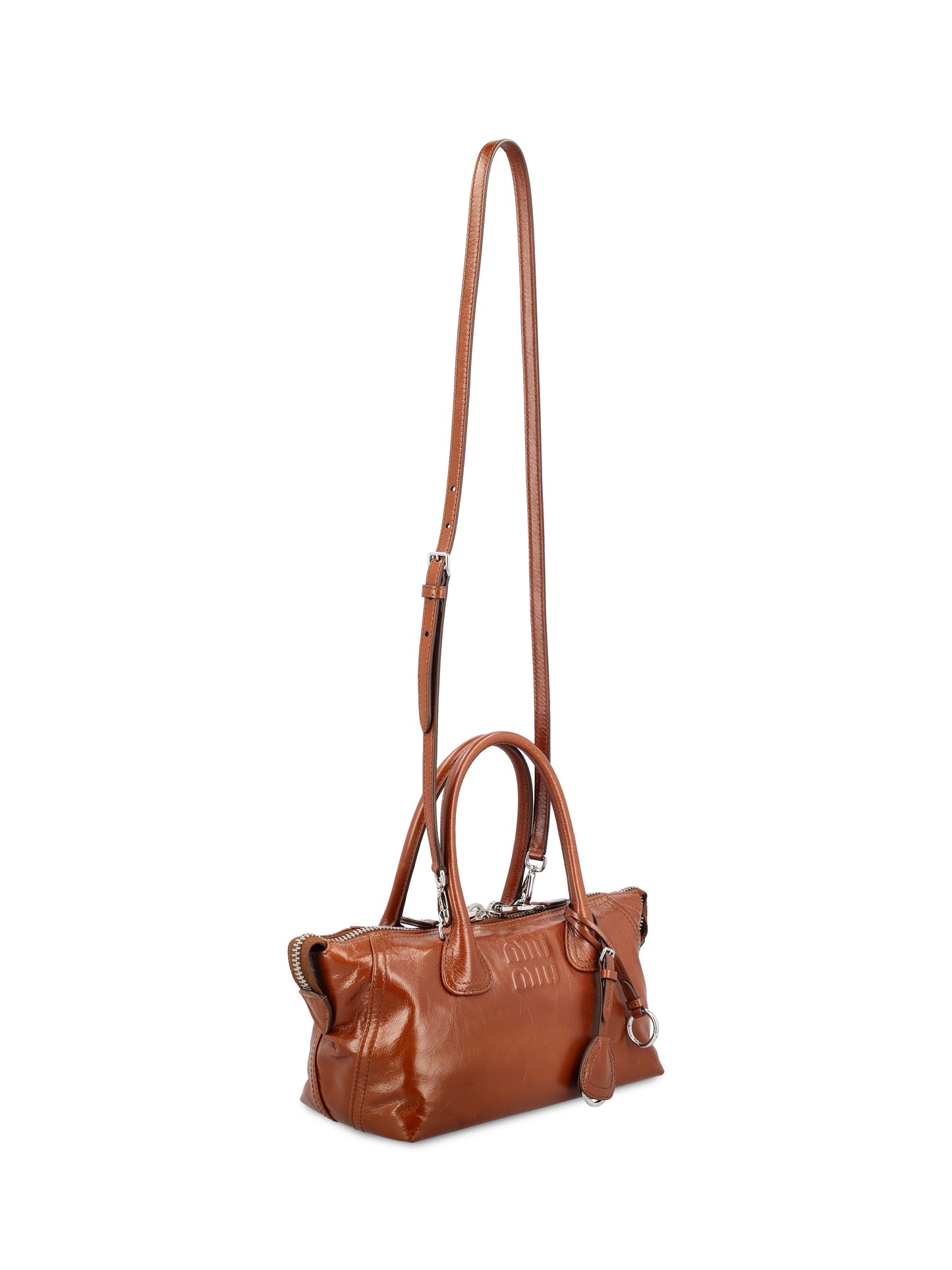 Borsa a mano in pelle lucida 5BA338 2A44F0BW5 MIU MIU 